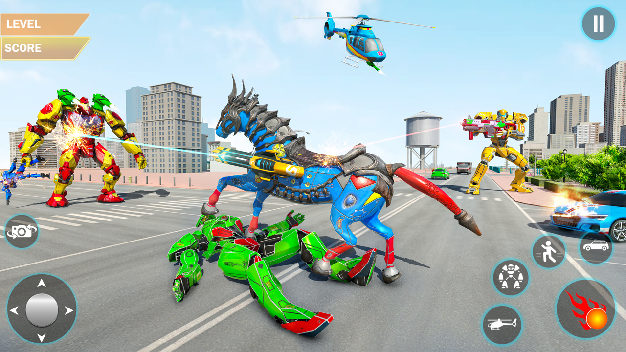 اسکرین شات 4 برنامه Horse Robot Car Game Robot War