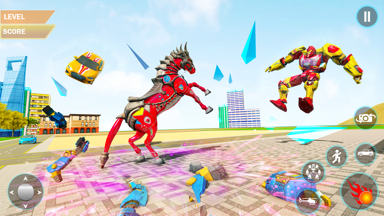 اسکرین شات 1 برنامه Horse Robot Car Game Robot War