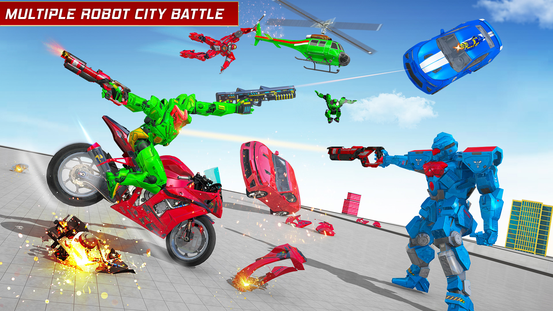 اسکرین شات 1 برنامه Police Dino Robot Car Game 3d