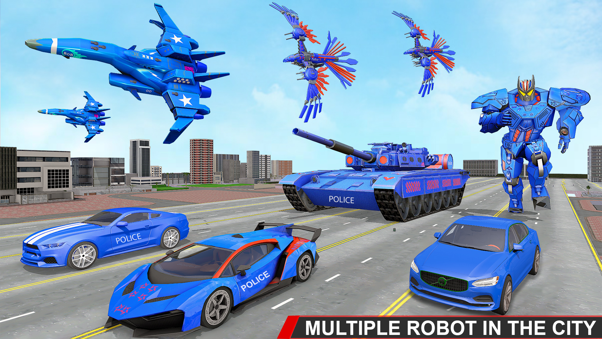 اسکرین شات 5 بازی Police Tank Robot Transform 3d
