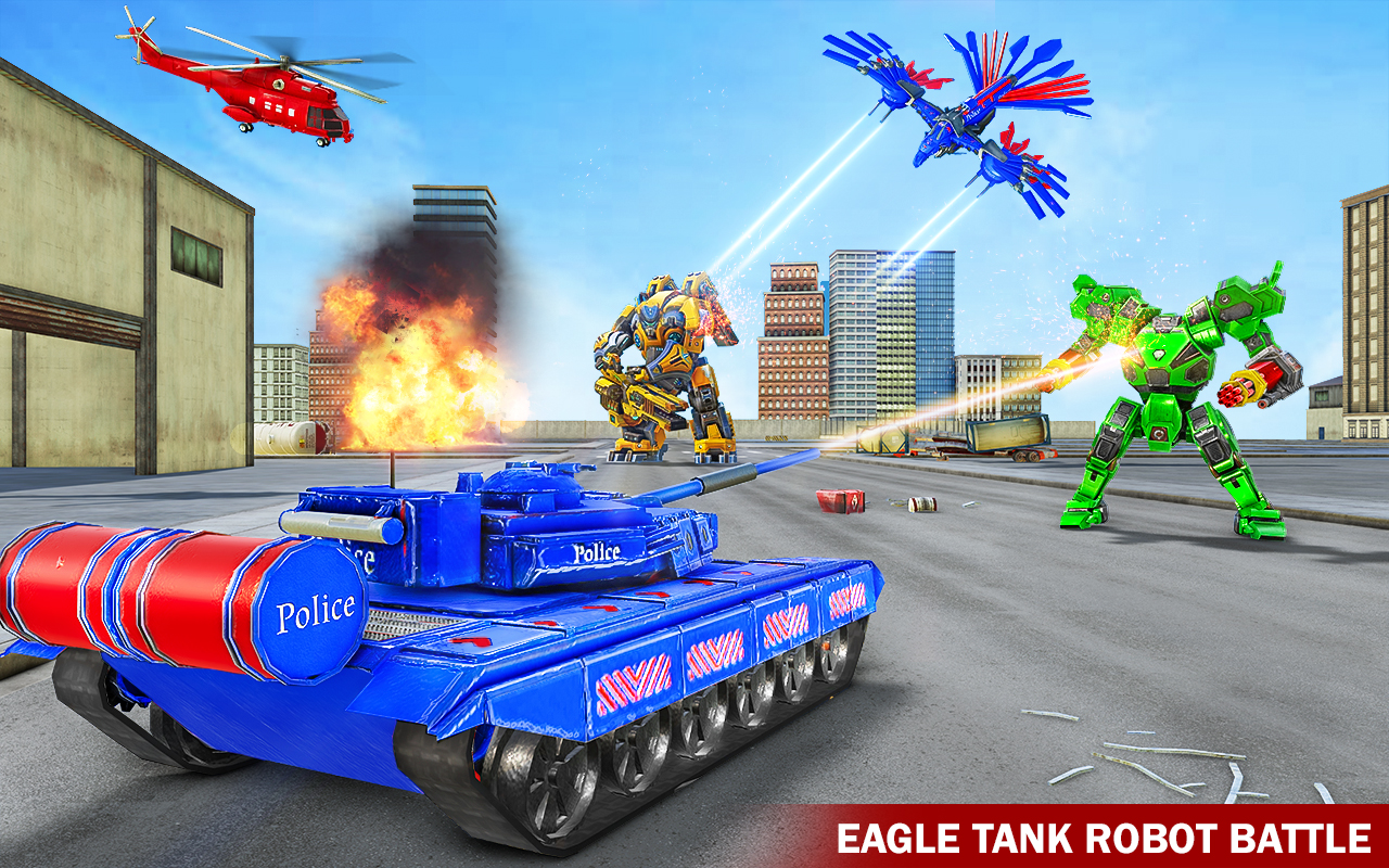 اسکرین شات 6 بازی Police Tank Robot Transform 3d