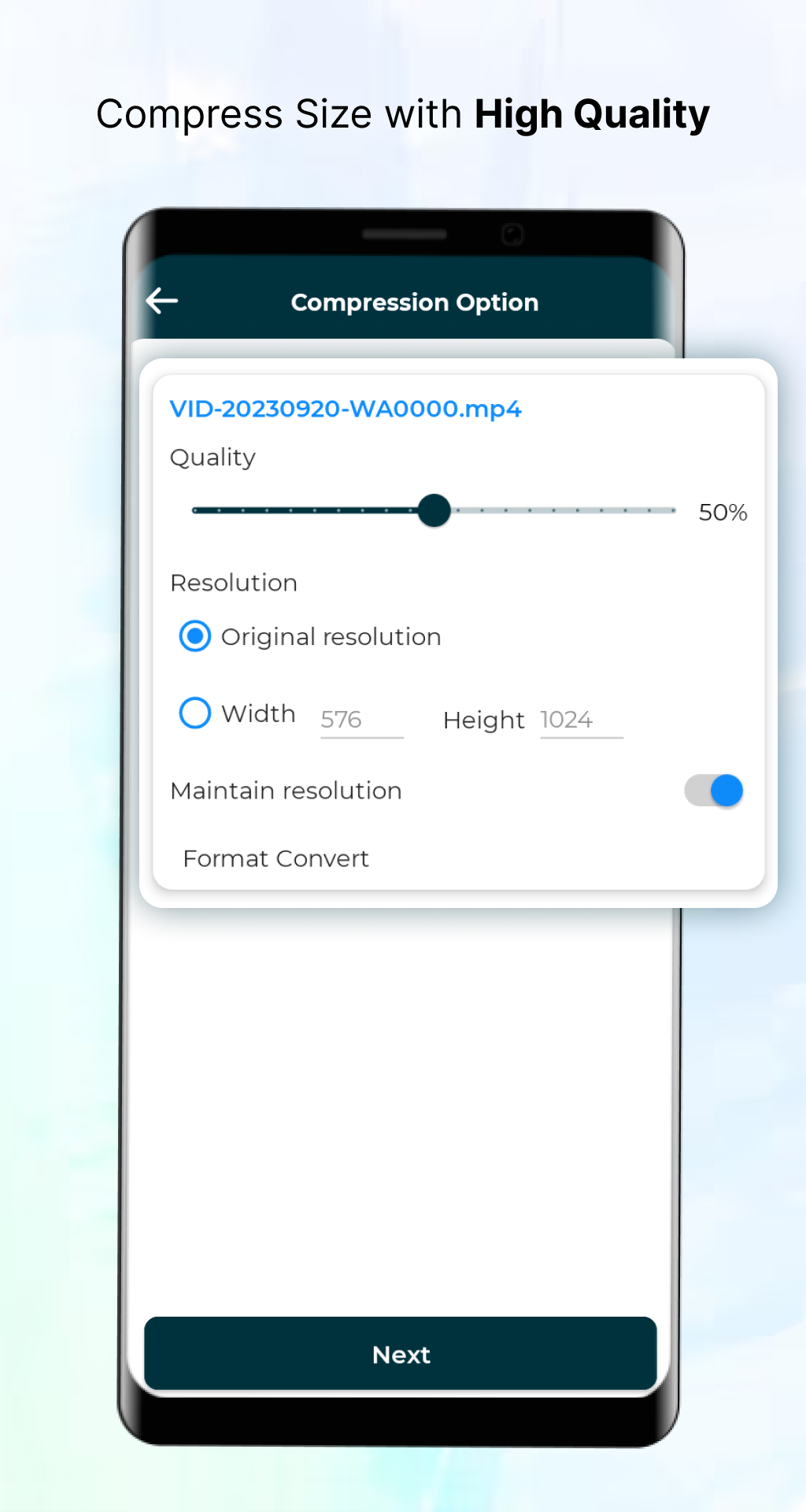 اسکرین شات 6 برنامه Video & Image Compressor App