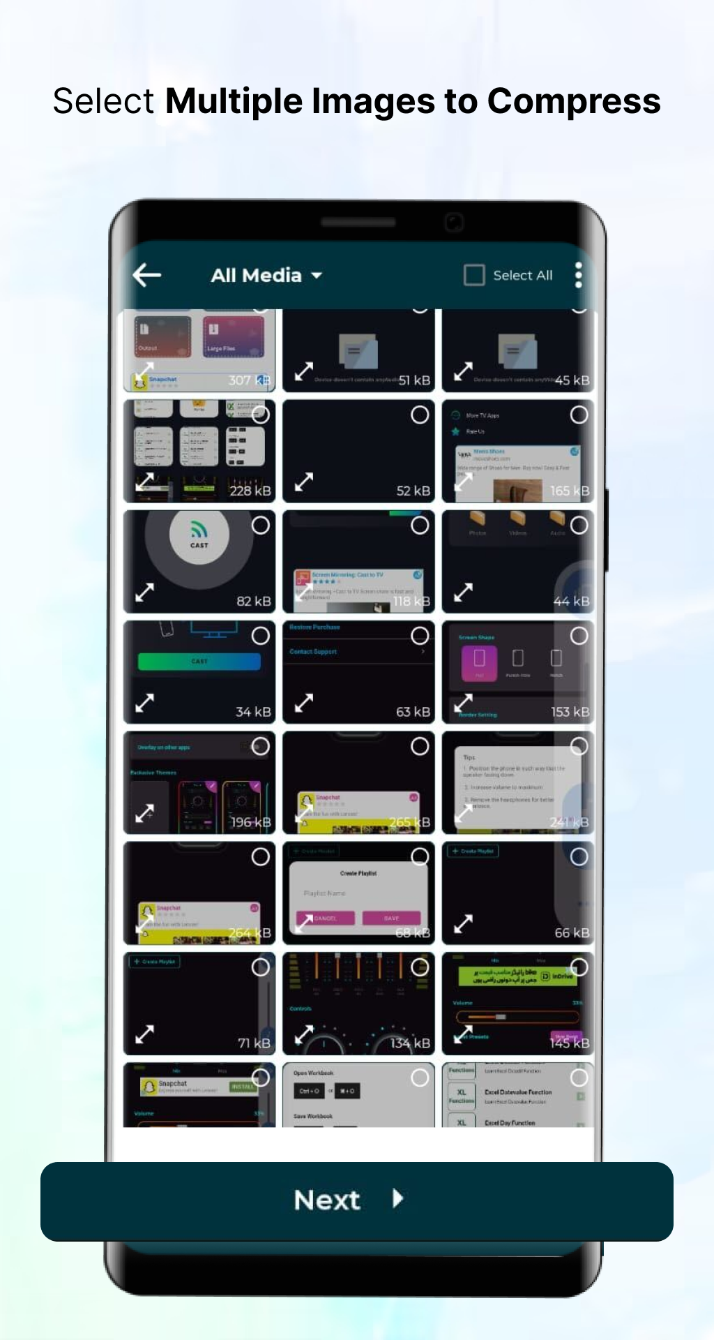 اسکرین شات 2 برنامه Video & Image Compressor App