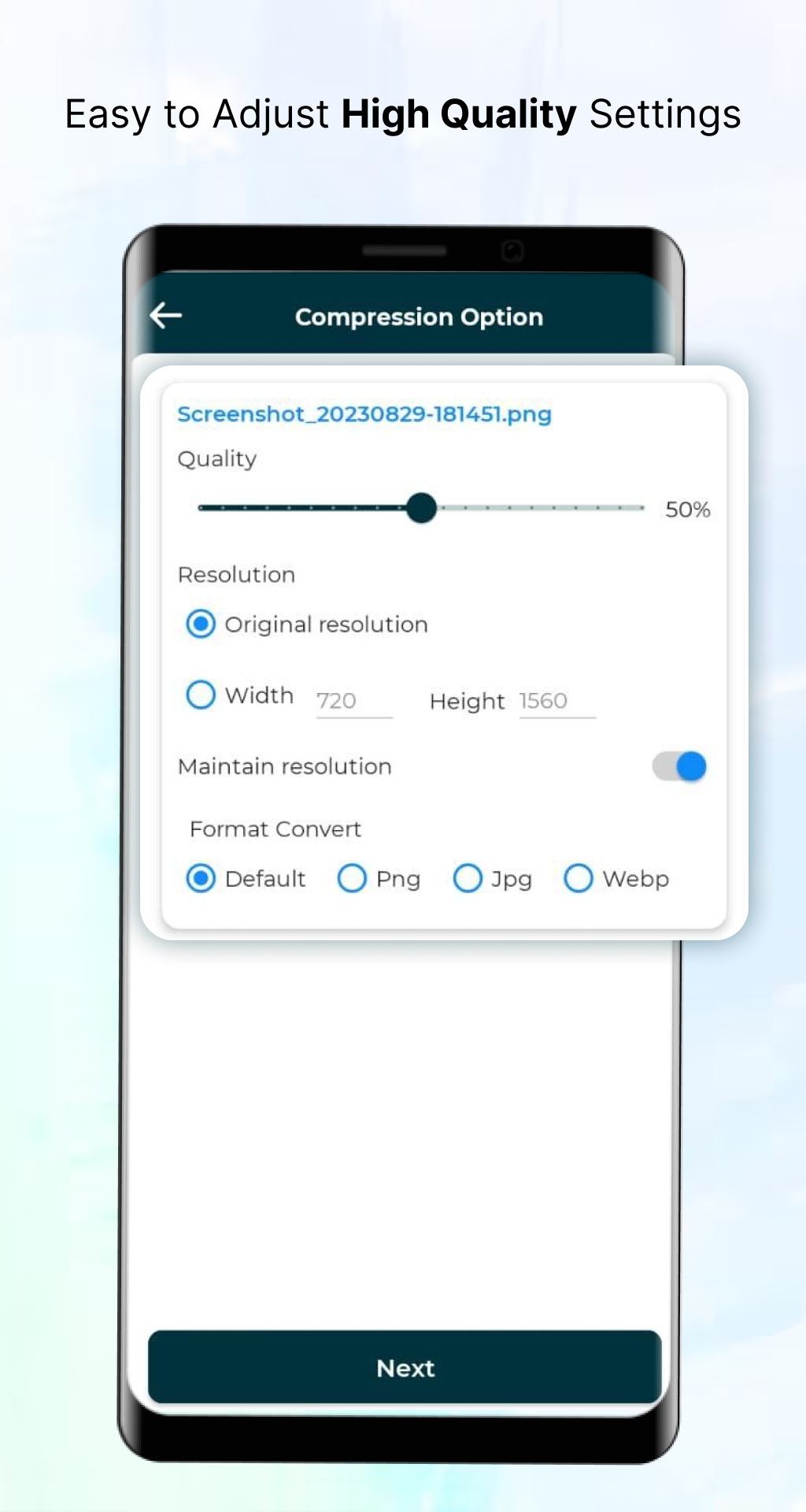 اسکرین شات 3 برنامه Video & Image Compressor App