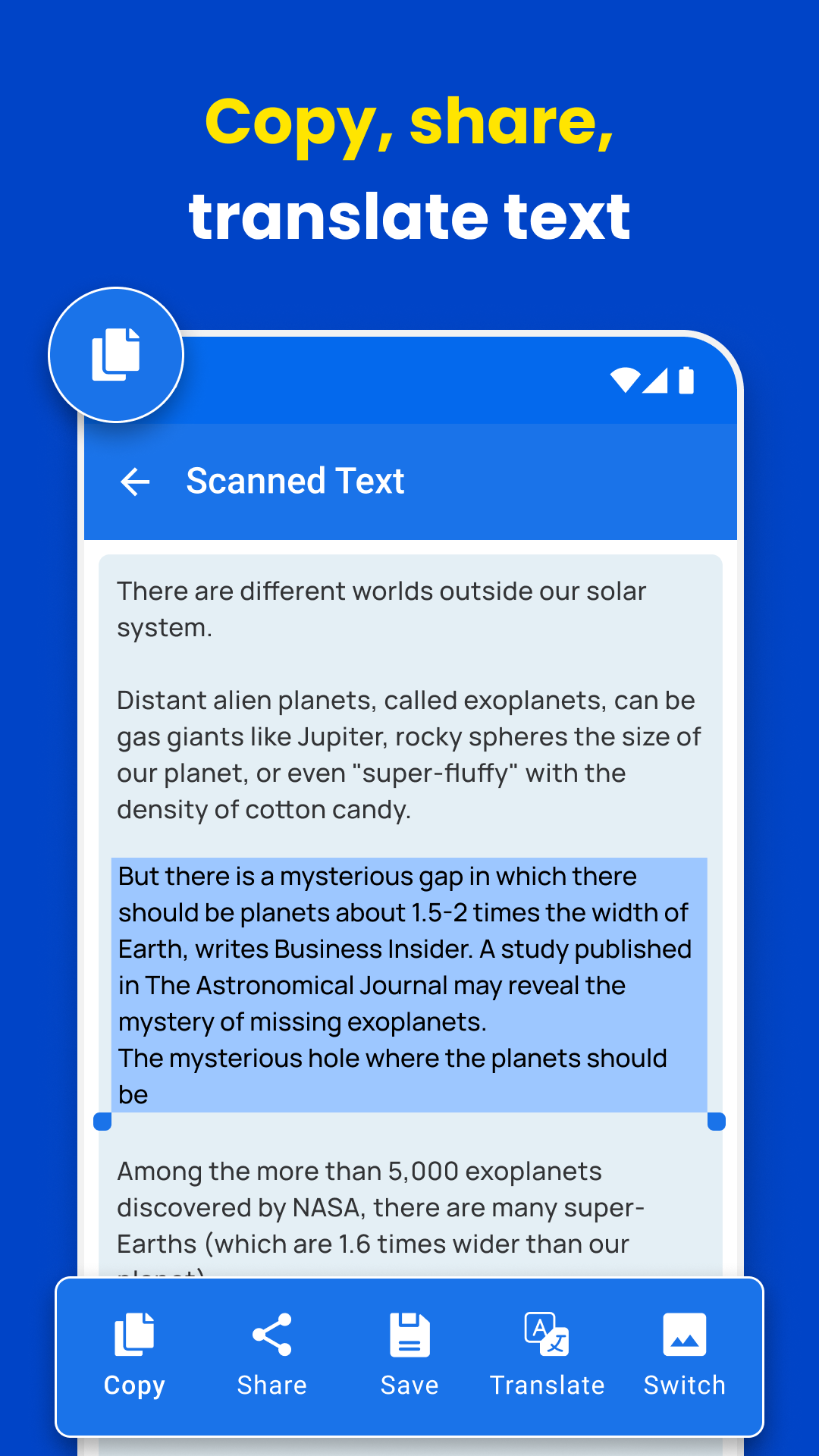 اسکرین شات 4 برنامه OCR Image to Text Converter