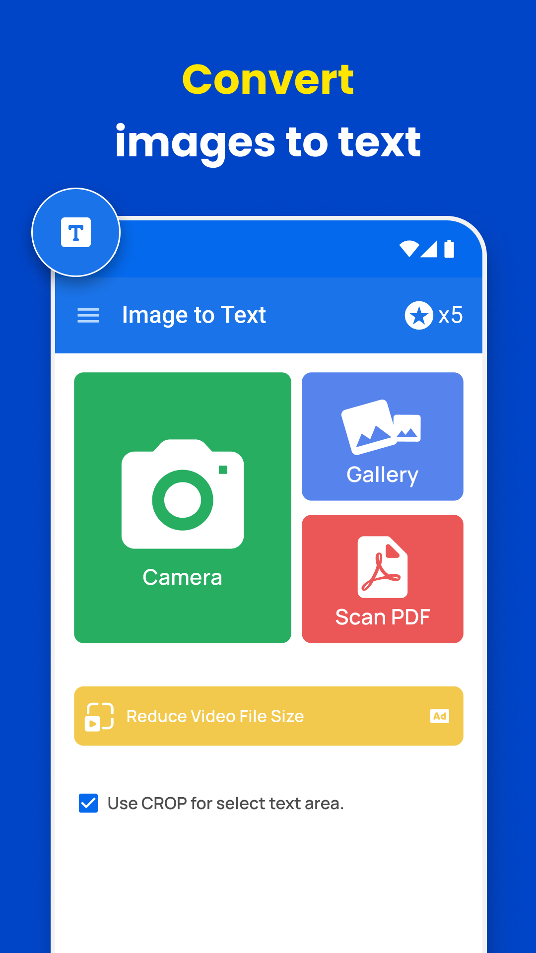 اسکرین شات 2 برنامه OCR Image to Text Converter