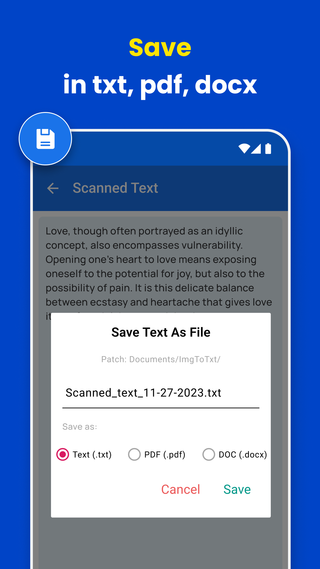 اسکرین شات 6 برنامه OCR Image to Text Converter