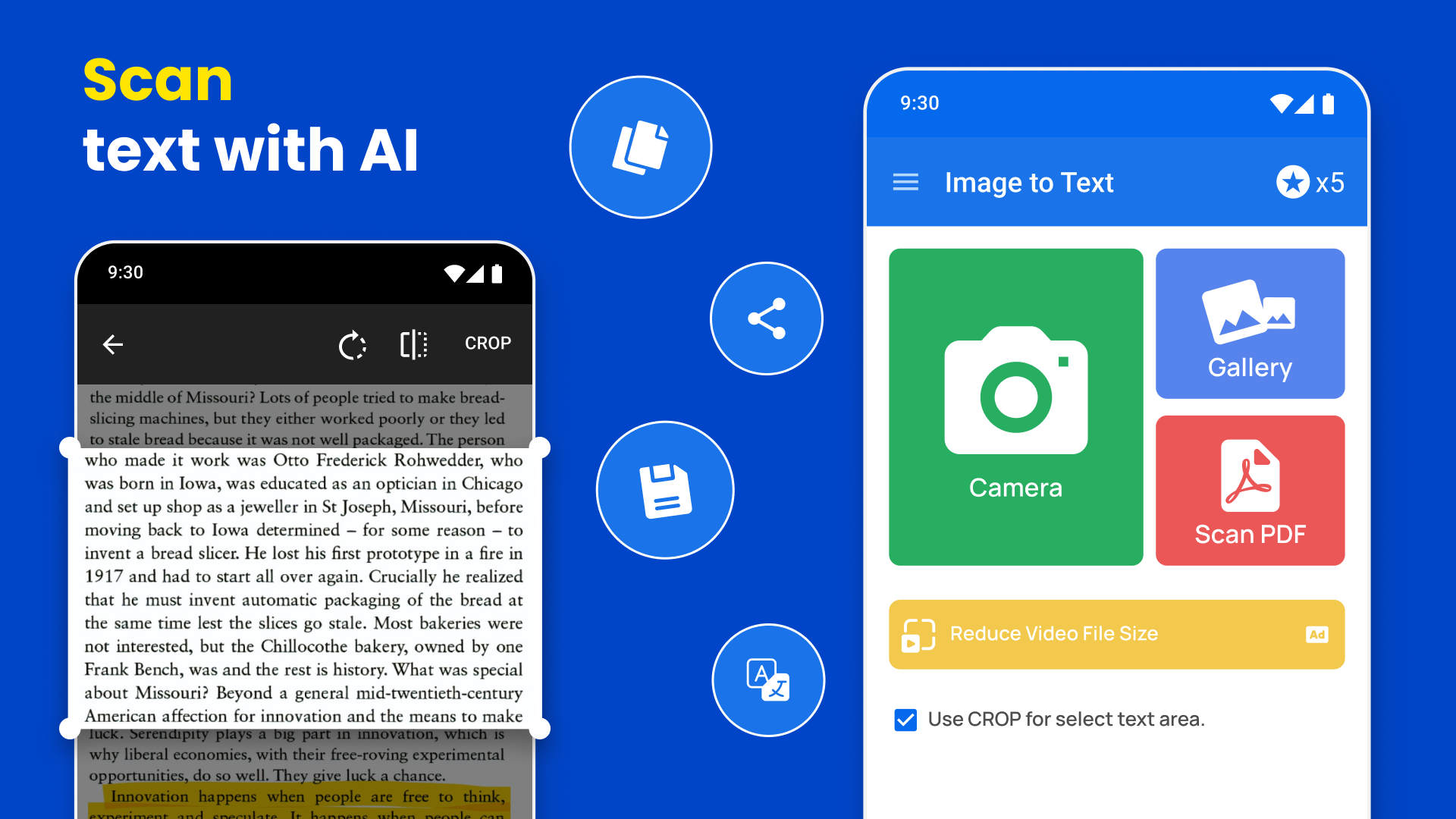 اسکرین شات 1 برنامه OCR Image to Text Converter