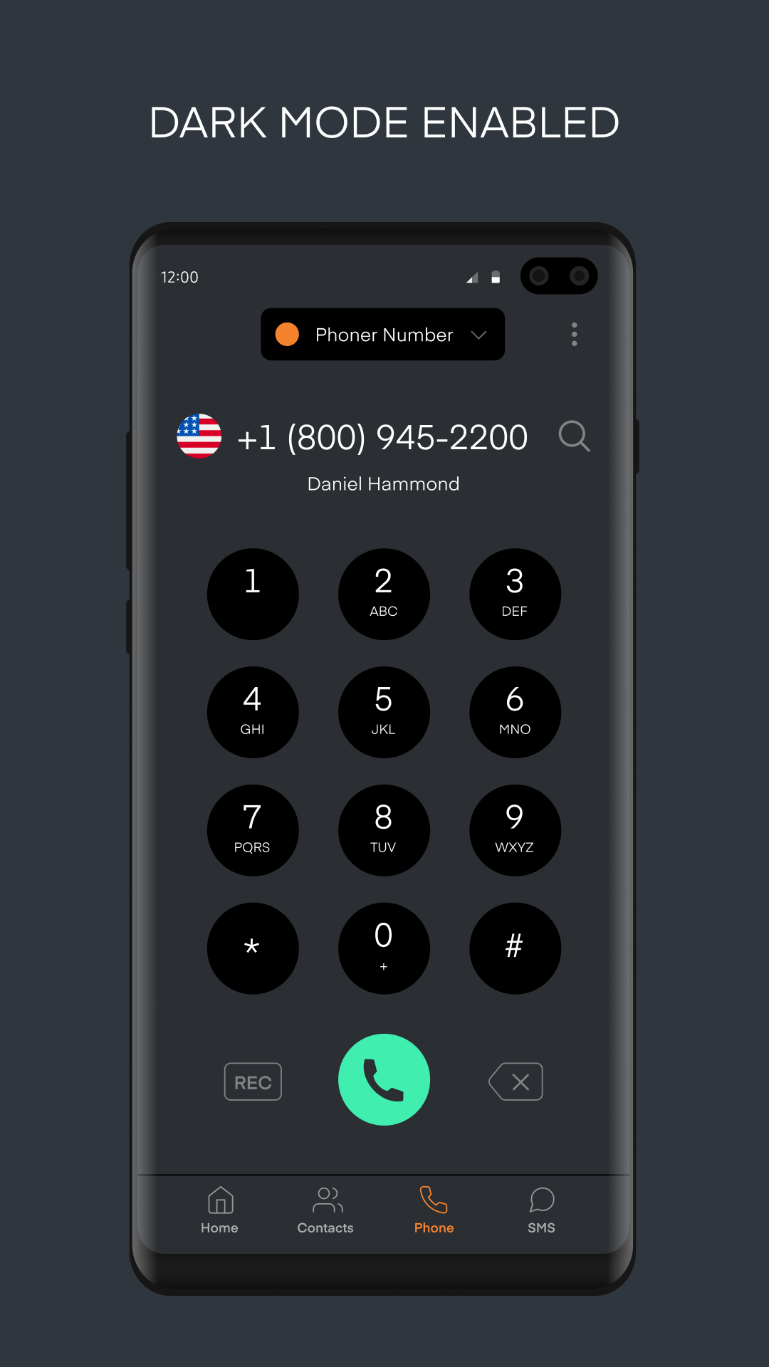 اسکرین شات 5 برنامه Phoner 2nd Phone Number + Text