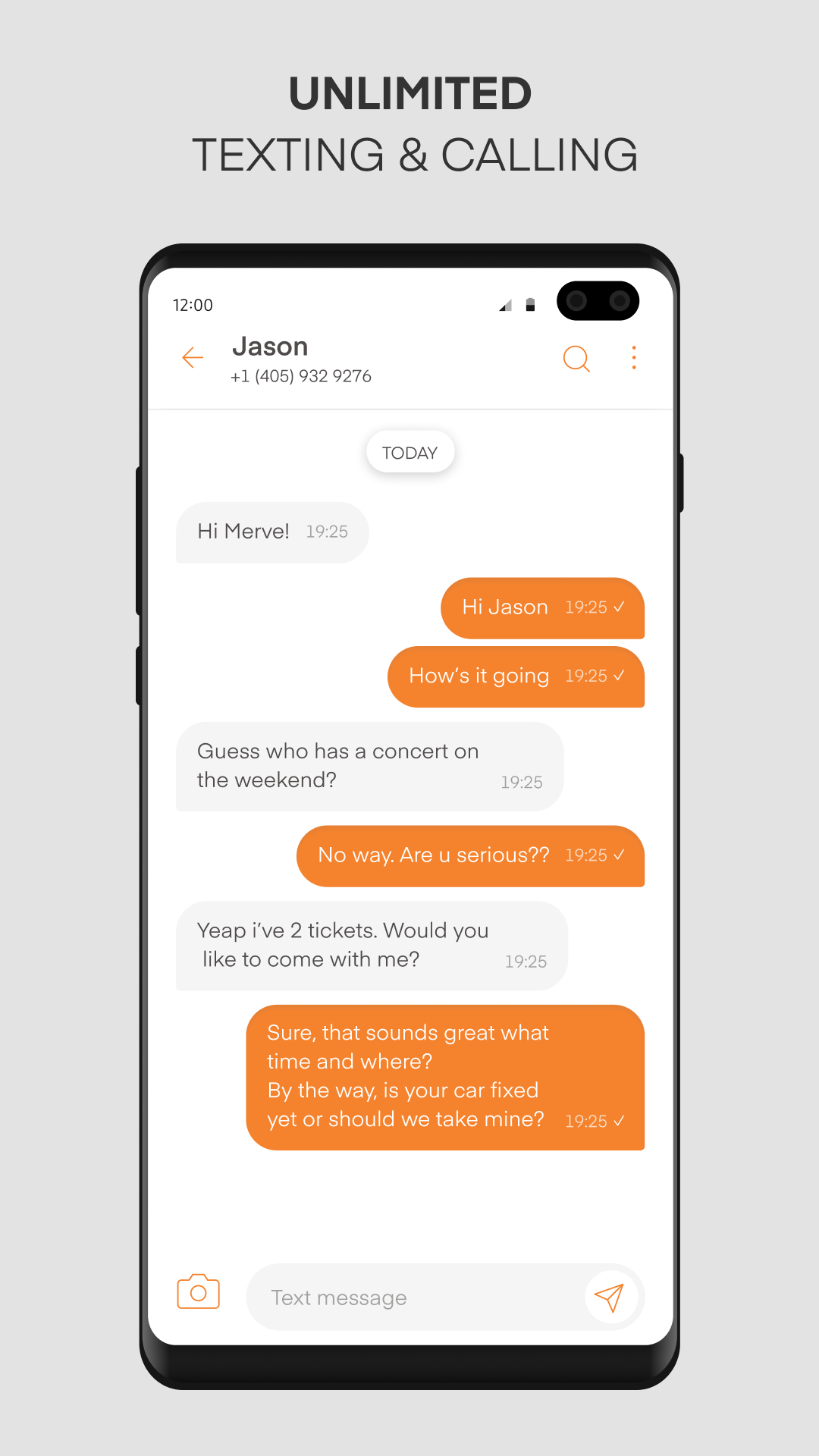 اسکرین شات 3 برنامه Phoner 2nd Phone Number + Text