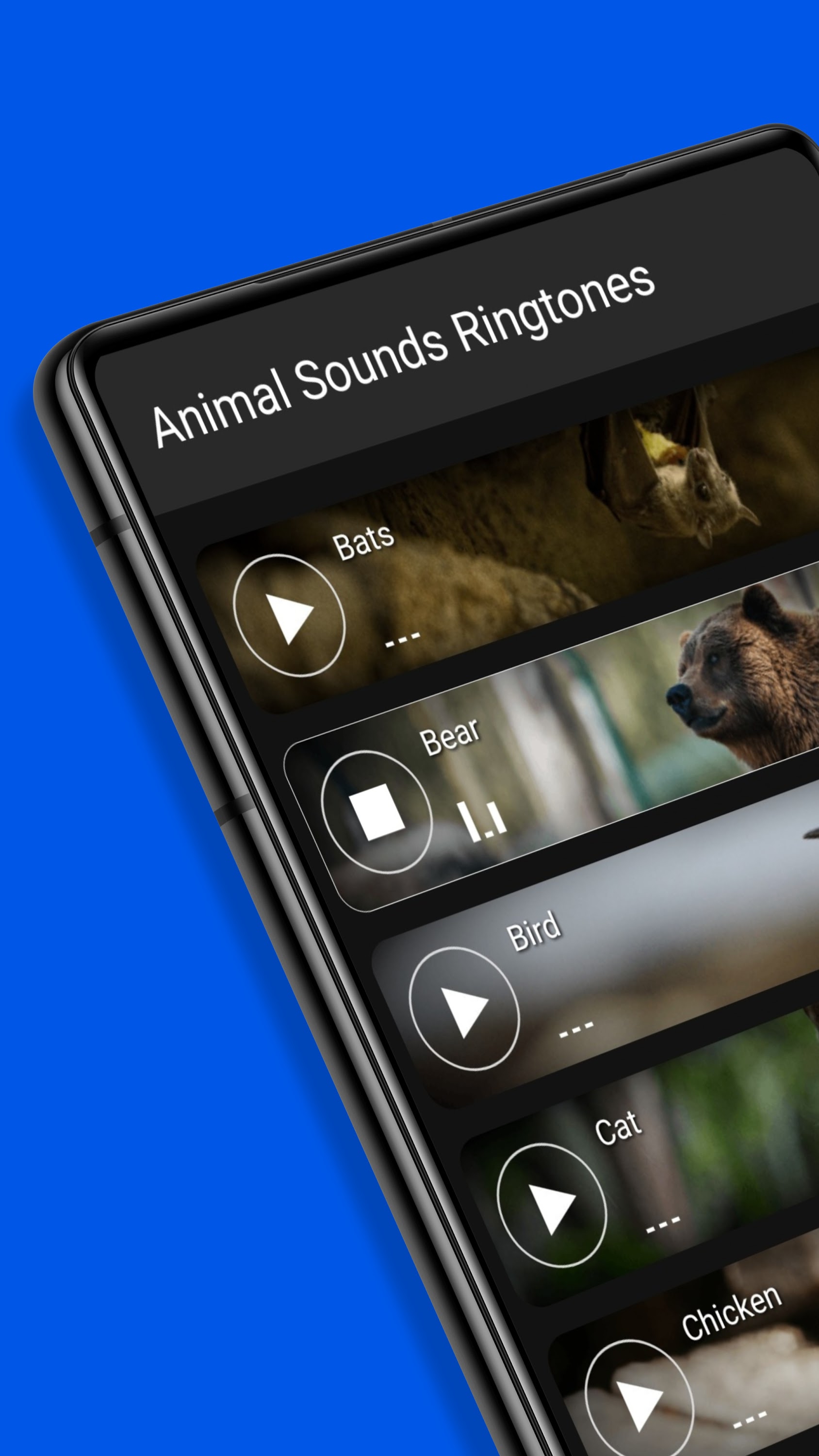 اسکرین شات 1 برنامه Animal Sounds Ringtones
