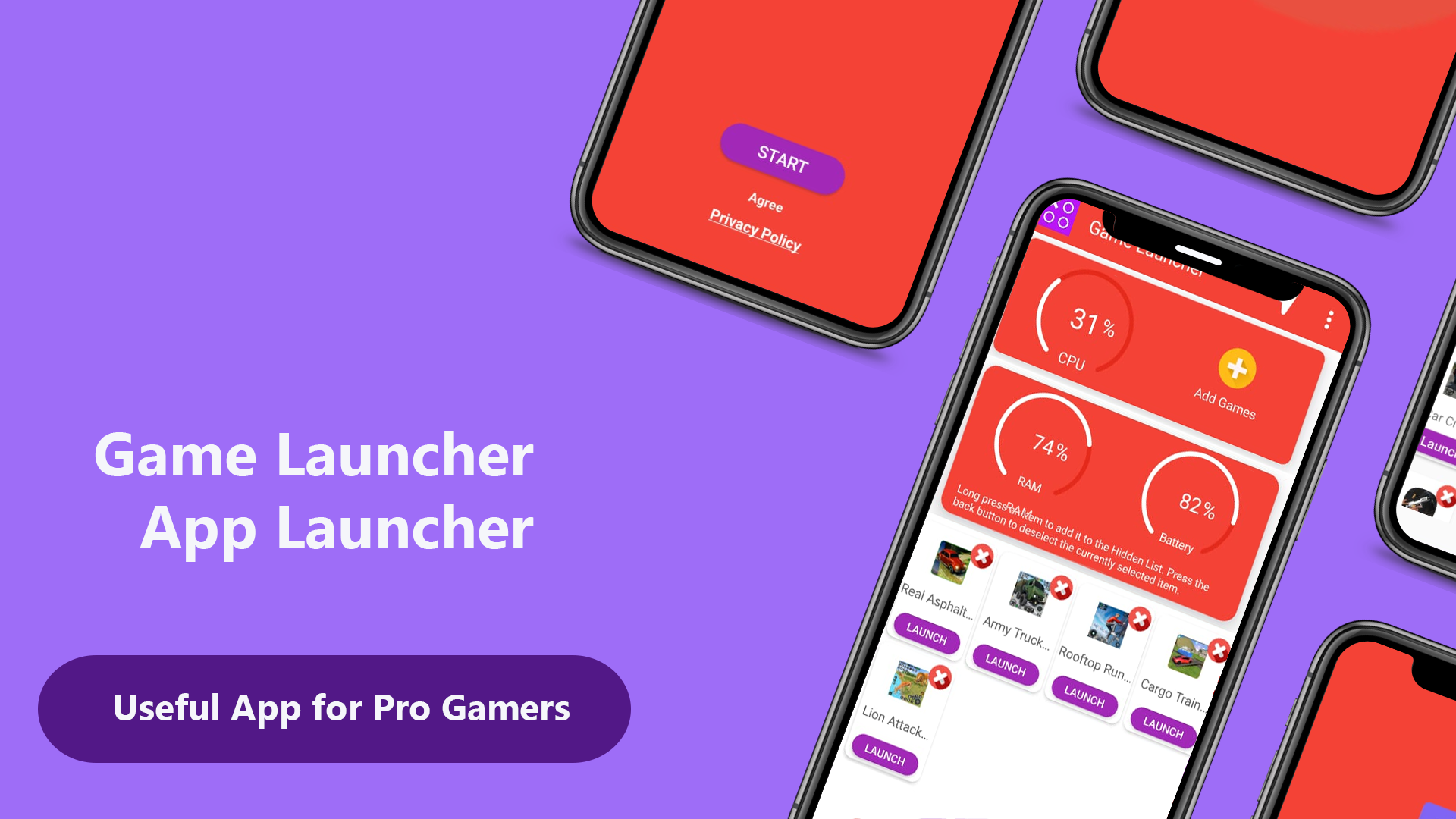 اسکرین شات 1 برنامه Game Launcher : App Launcher