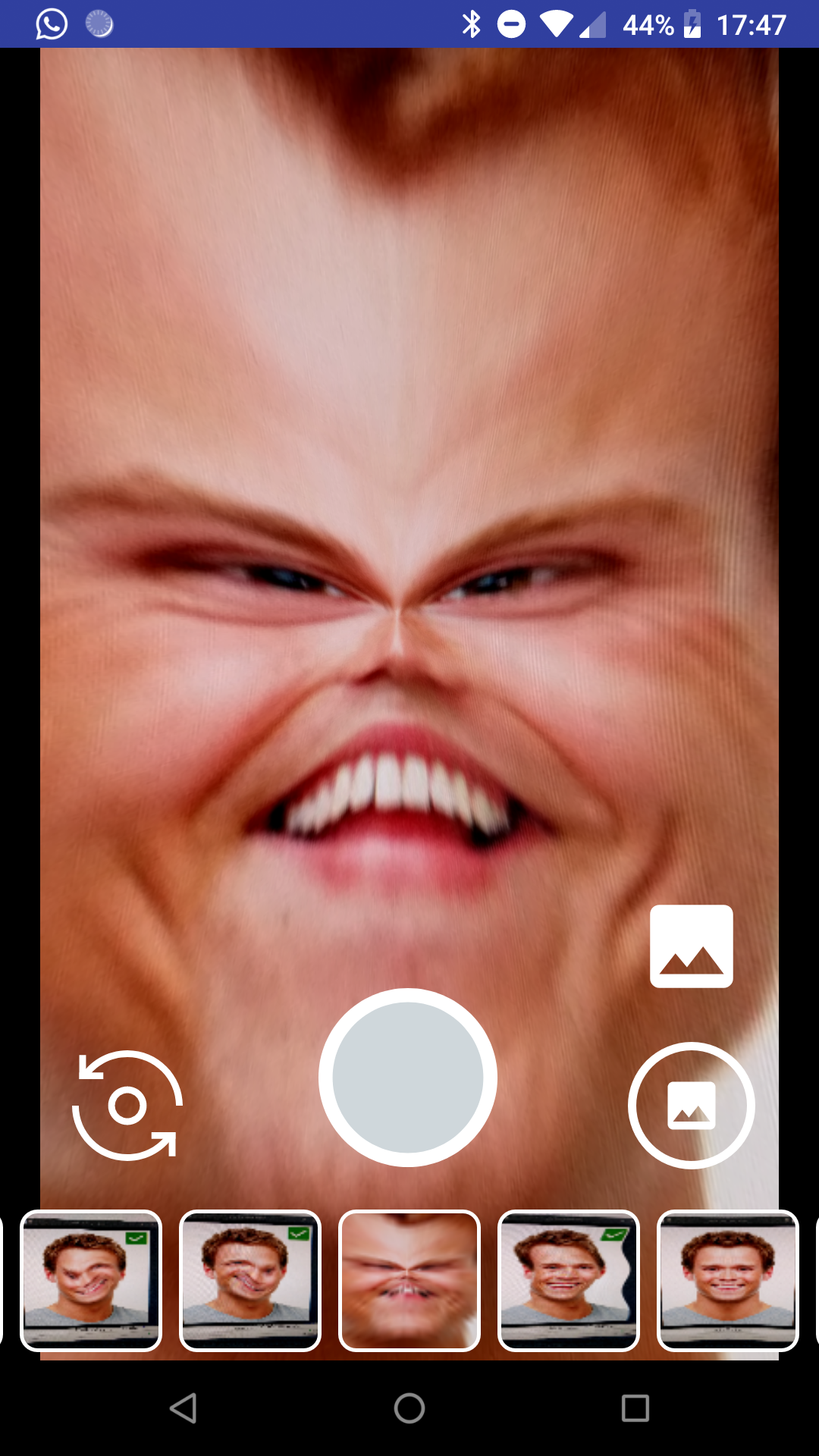 اسکرین شات 1 برنامه Crazy Face Camera Live Effects