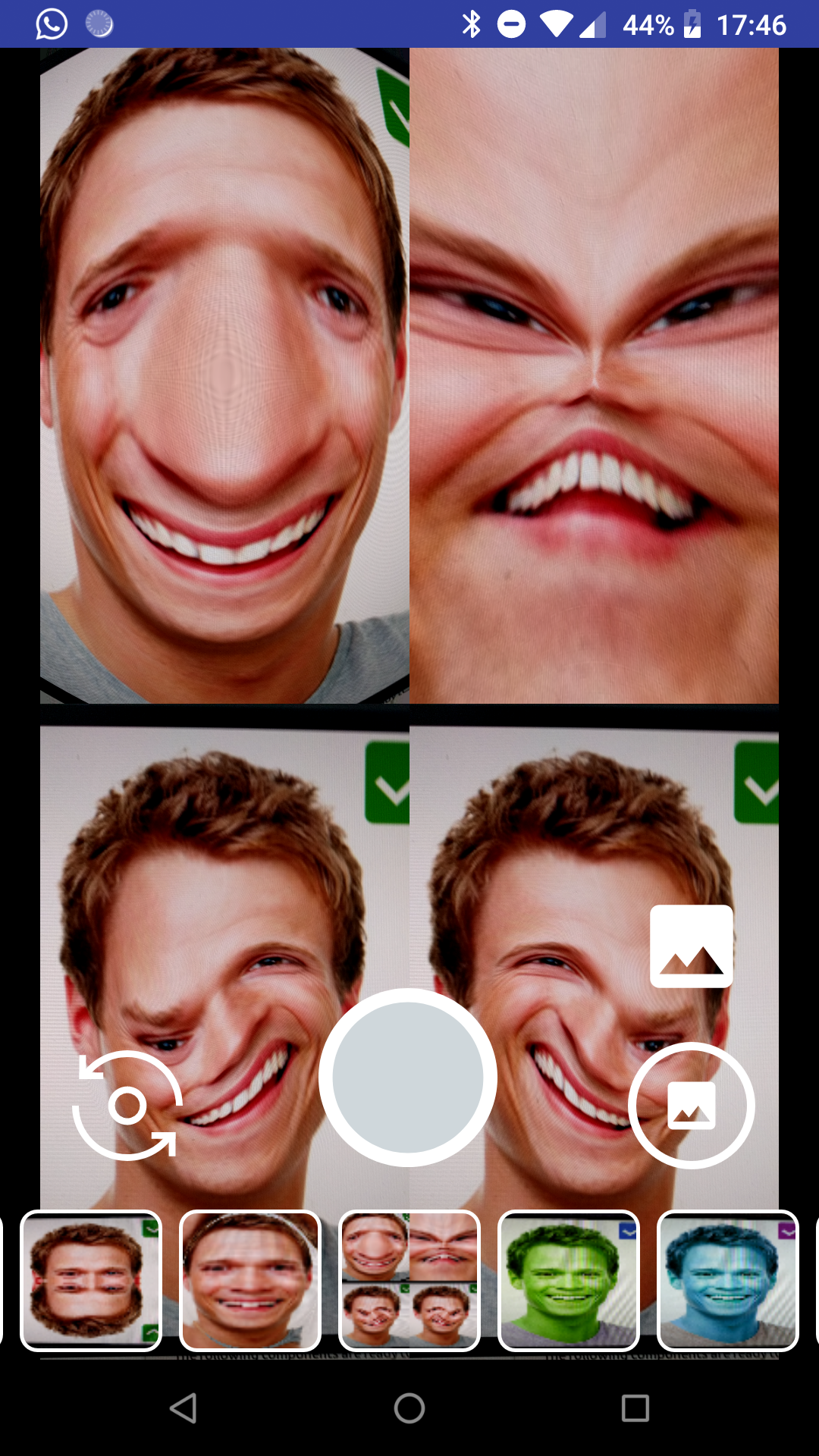 اسکرین شات 2 برنامه Crazy Face Camera Live Effects