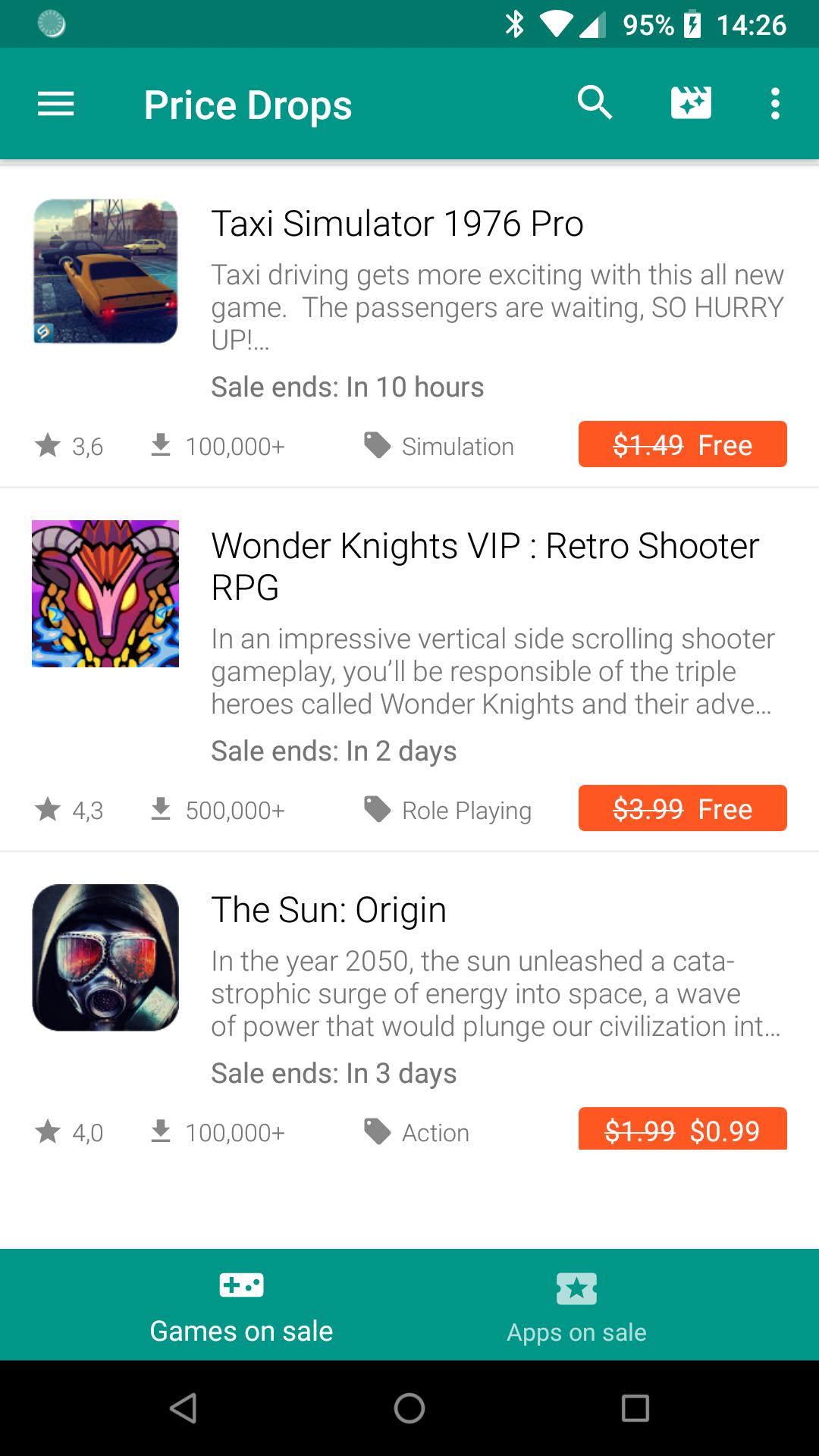 اسکرین شات 1 برنامه Price Drop App - Paid apps on