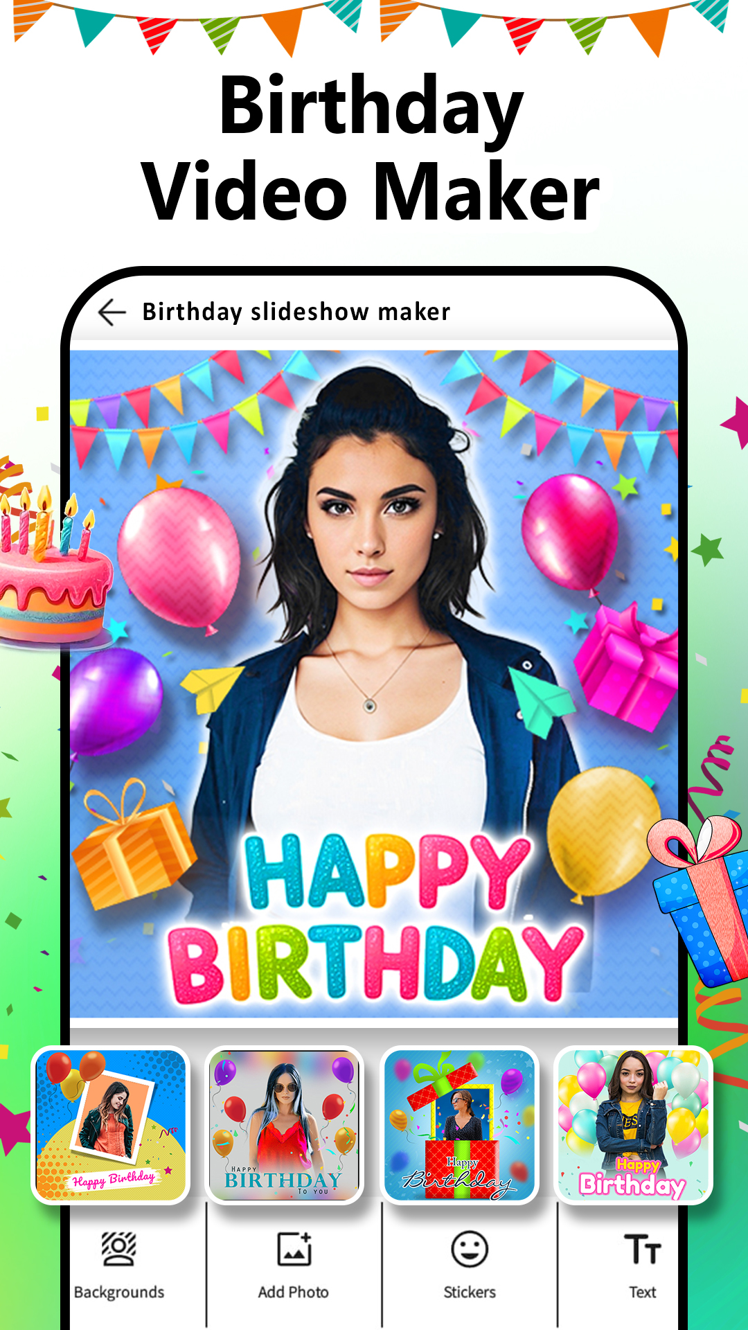 اسکرین شات 2 برنامه Birthday Video Maker with Song