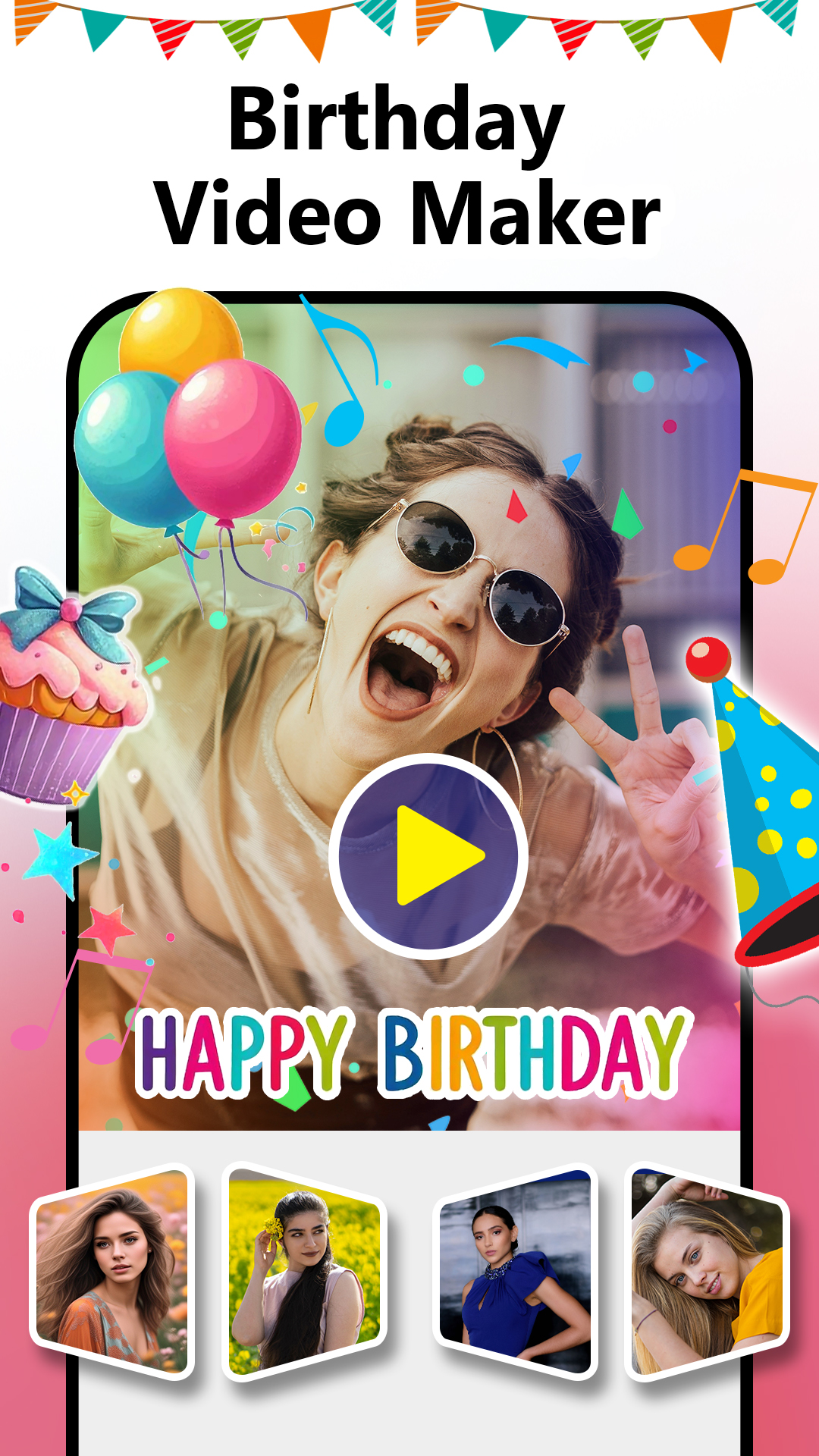 اسکرین شات 3 برنامه Birthday Video Maker with Song