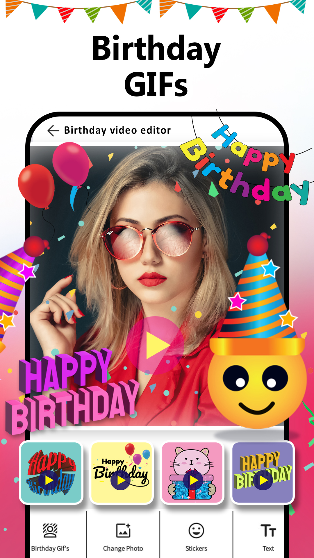 اسکرین شات 4 برنامه Birthday Video Maker with Song