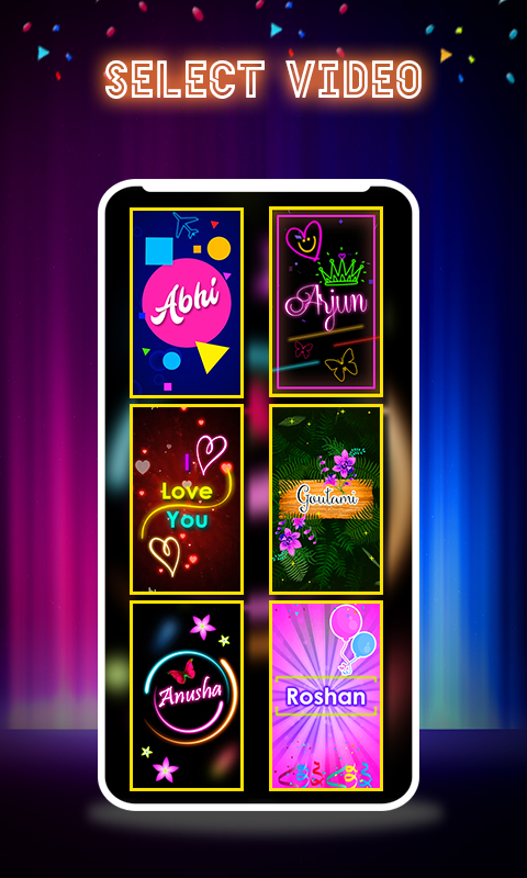 اسکرین شات 4 برنامه Name Video Maker With Song