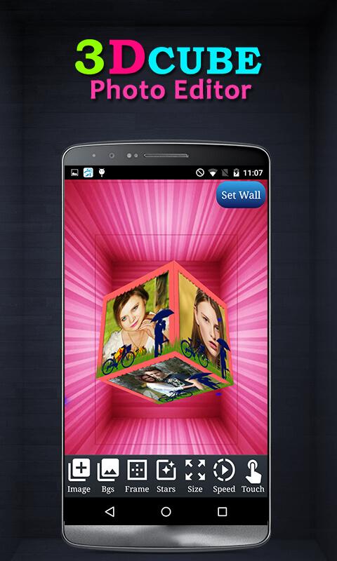 اسکرین شات 5 برنامه 3D Cube Live Wallpaper Editor
