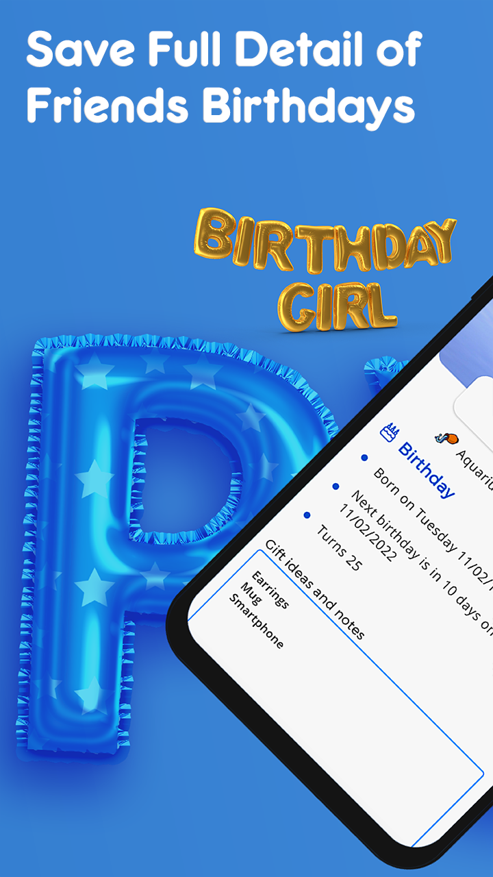 اسکرین شات 3 برنامه Birthdays, Reminder & Calendar