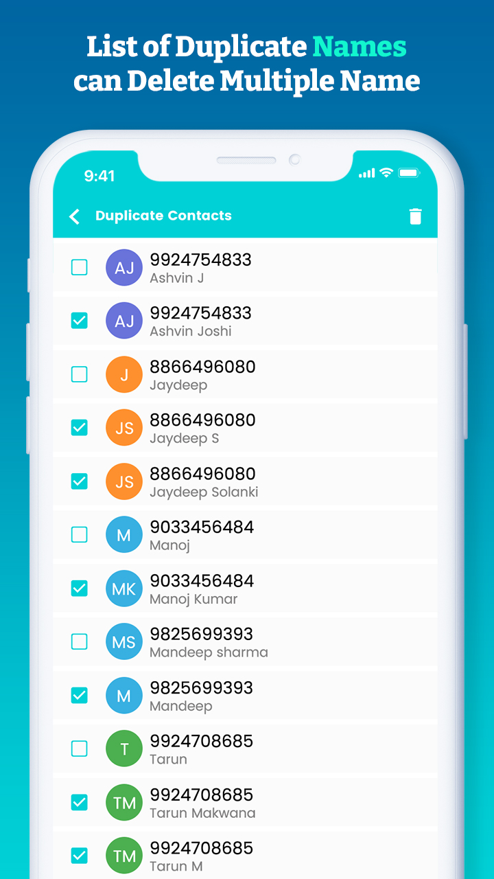 اسکرین شات 5 برنامه Duplicate Contacts Remover