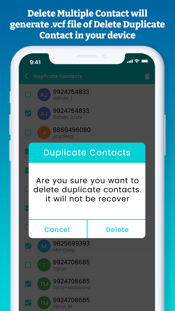 اسکرین شات 6 برنامه Duplicate Contacts Remover