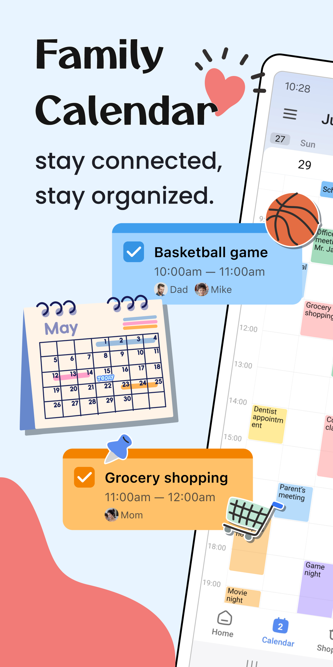 اسکرین شات 1 برنامه Family Shared Calendar: FamCal