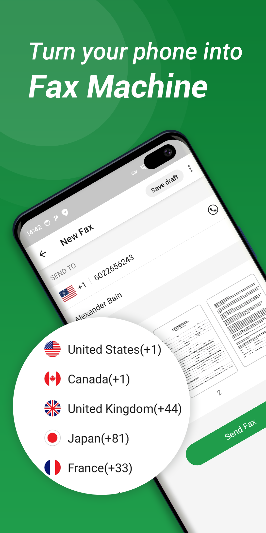 اسکرین شات 1 برنامه Tiny Fax - Send Fax from Phone