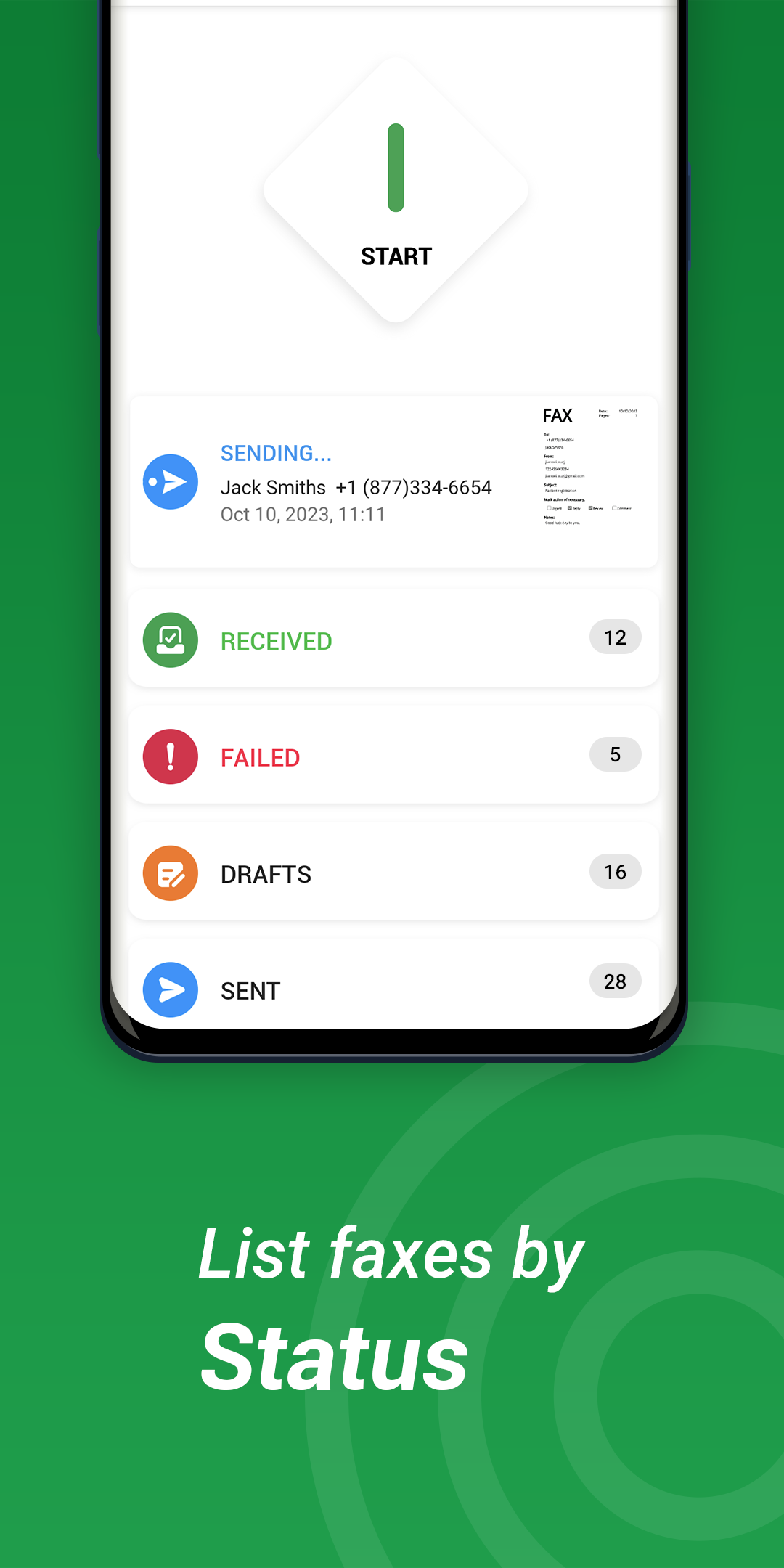 اسکرین شات 2 برنامه Tiny Fax - Send Fax from Phone