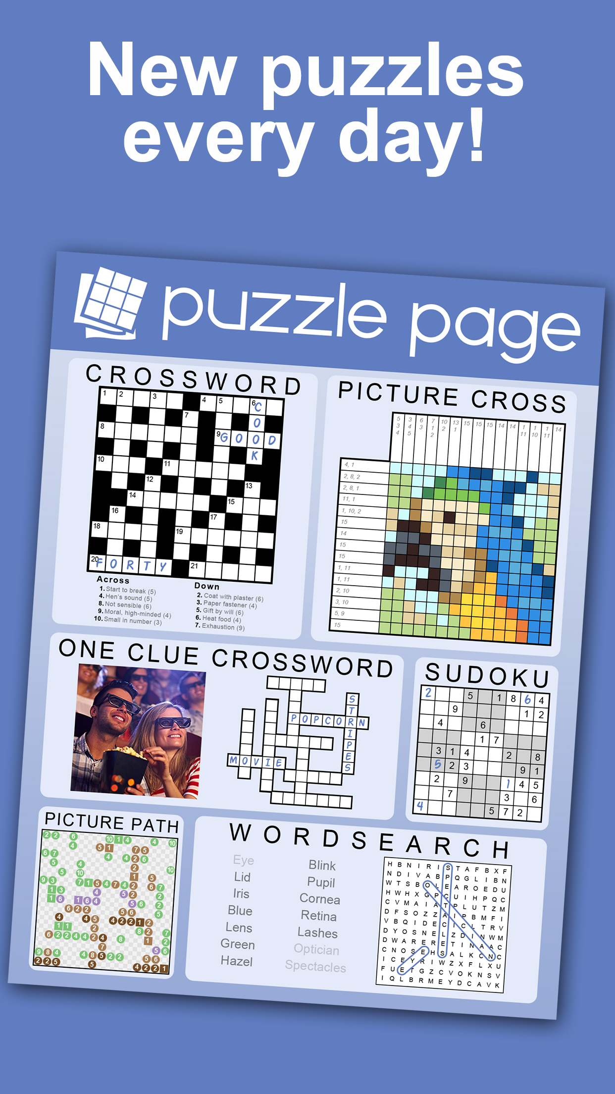 اسکرین شات 1 بازی Puzzle Page - Daily Puzzles!