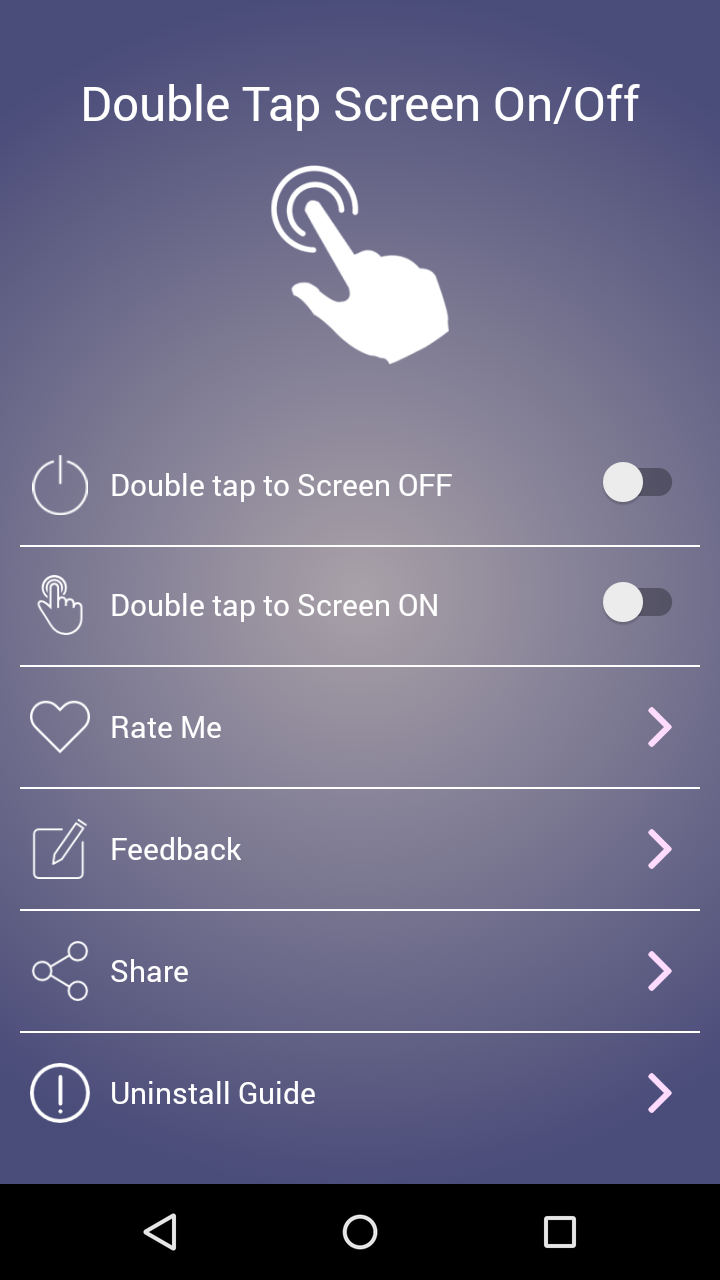اسکرین شات 2 برنامه Double Tap Screen On/Off