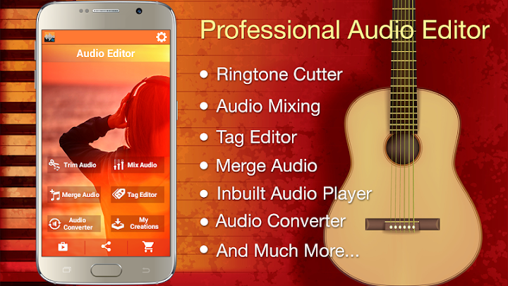 اسکرین شات 1 برنامه Audio MP3 Cutter Mix Converter and Ringtone Maker