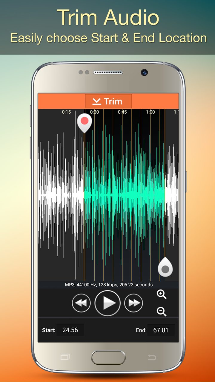 اسکرین شات 3 برنامه Audio MP3 Cutter Mix Converter and Ringtone Maker