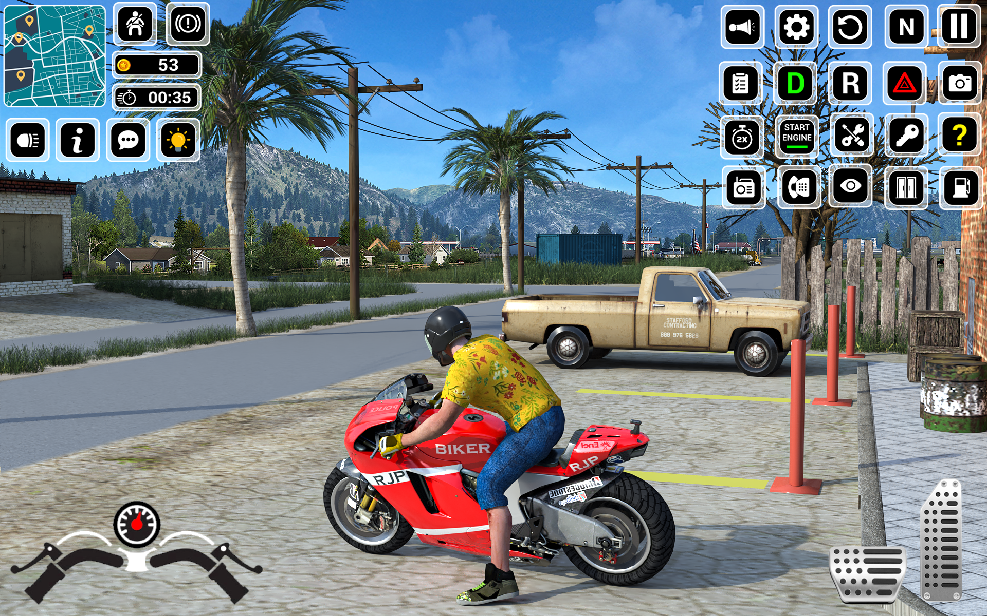 اسکرین شات 2 برنامه Open World Bike Driving Games