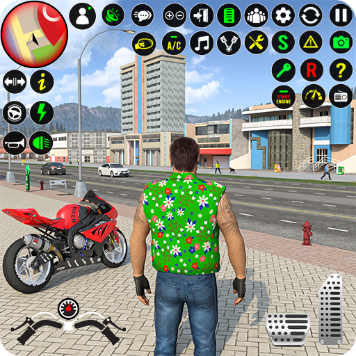 اسکرین شات 1 برنامه Open World Bike Driving Games