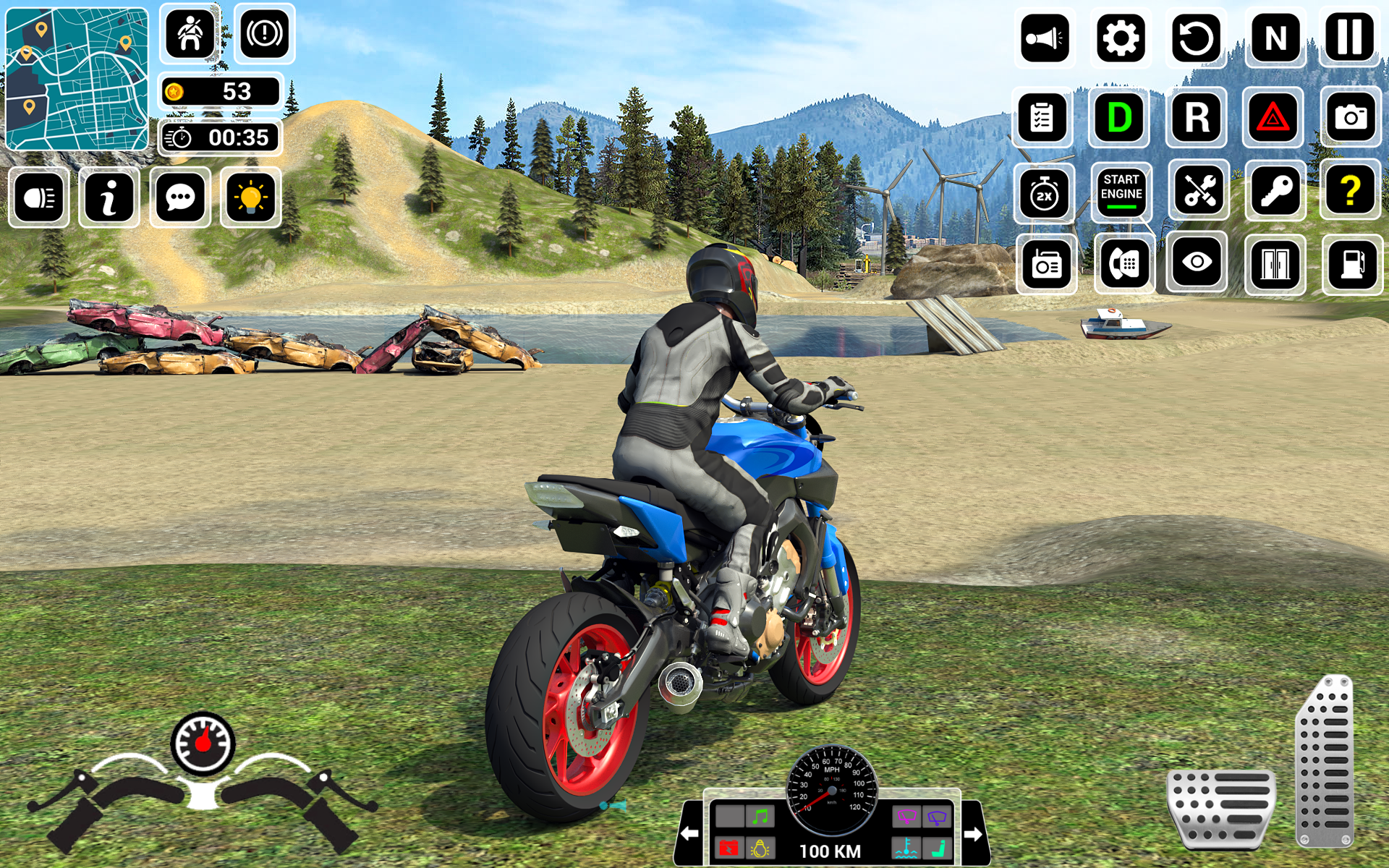 اسکرین شات 4 برنامه Open World Bike Driving Games