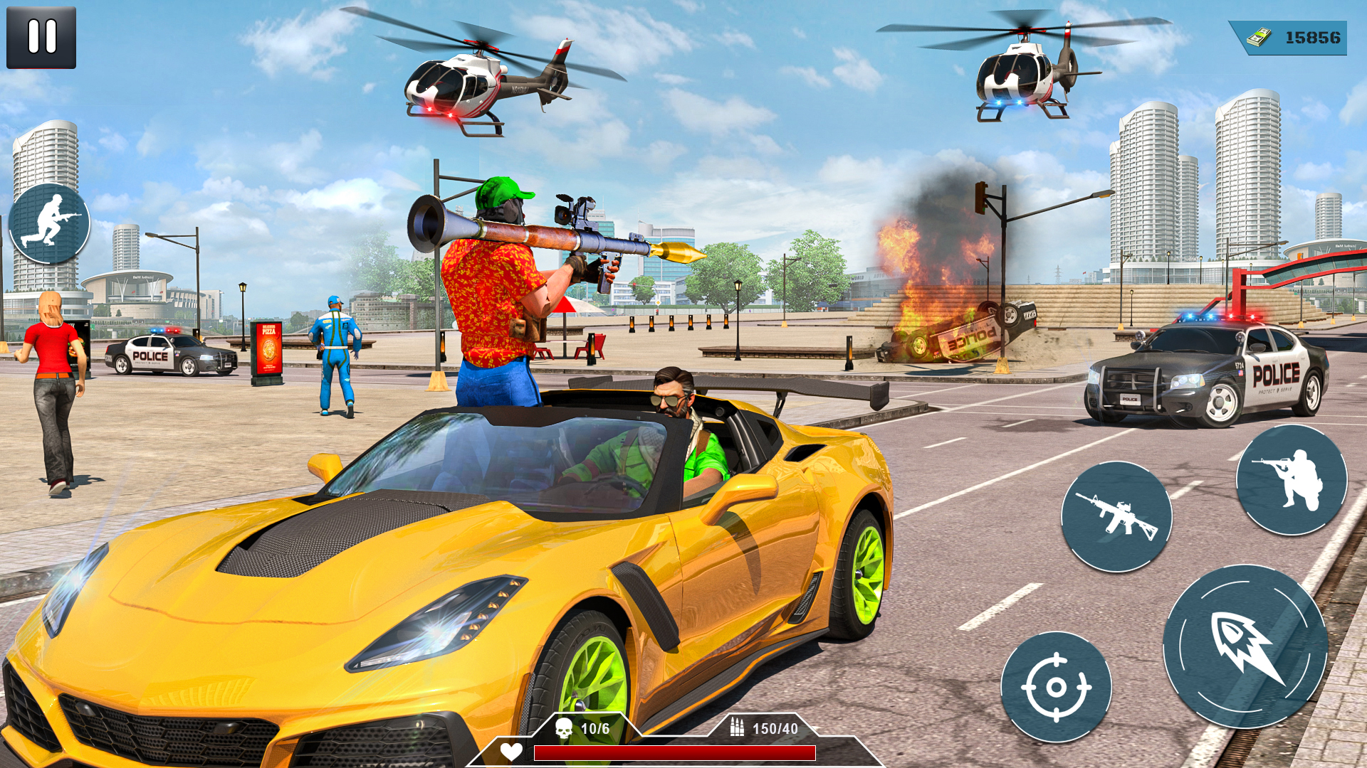 اسکرین شات 2 برنامه Open World Action Crime Game