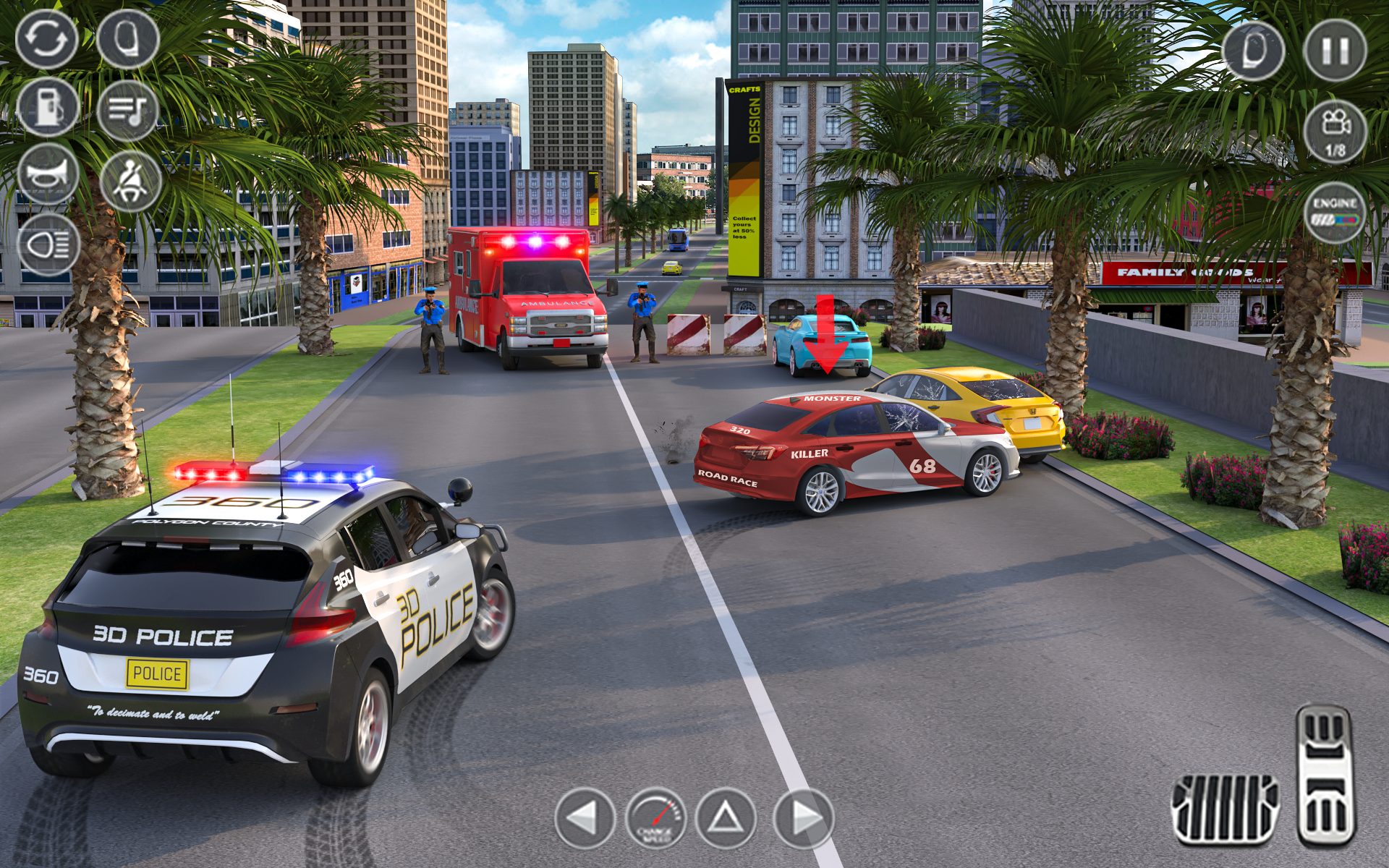 اسکرین شات 5 برنامه Police Car Driving Games 3D