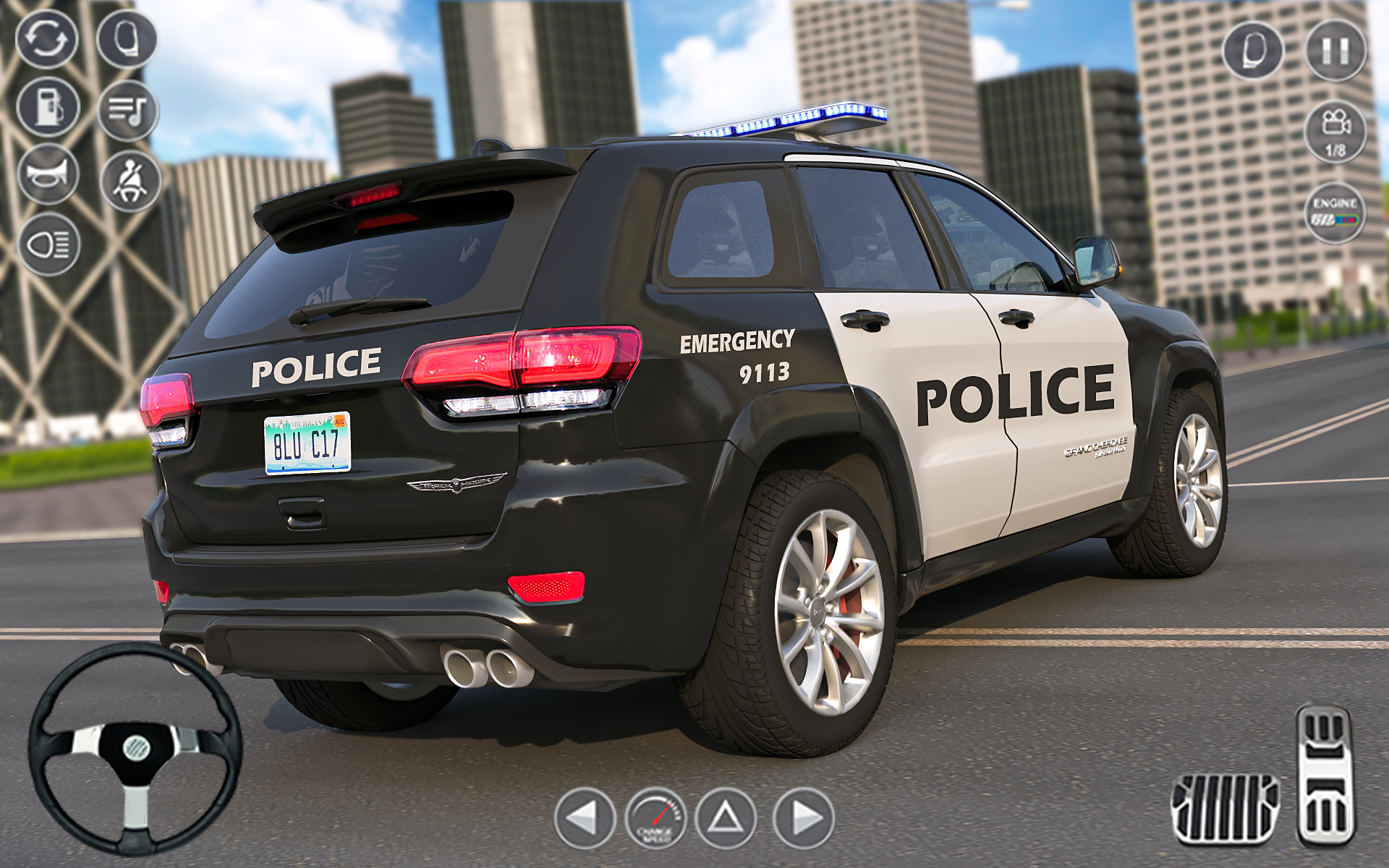 اسکرین شات 3 برنامه Police Car Driving Games 3D