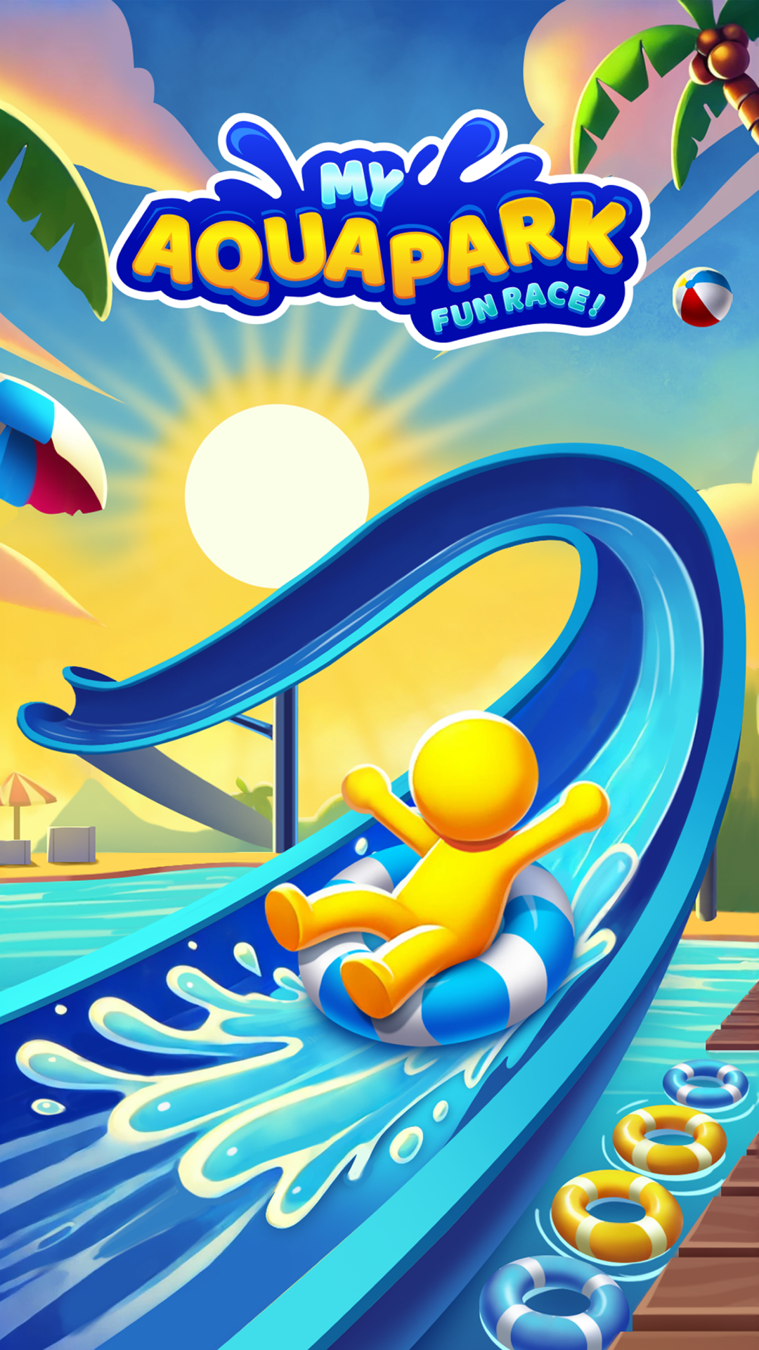 اسکرین شات 1 بازی My Aquapark: Fun Race!