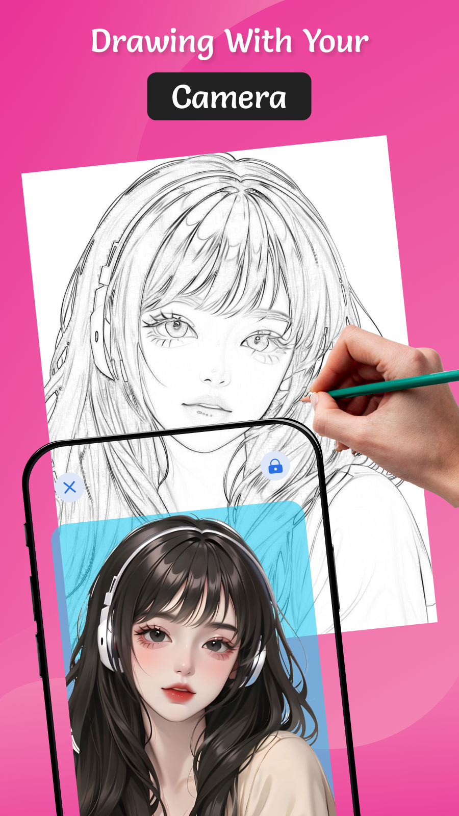 اسکرین شات 2 برنامه AR Drawing Sketch and Trace