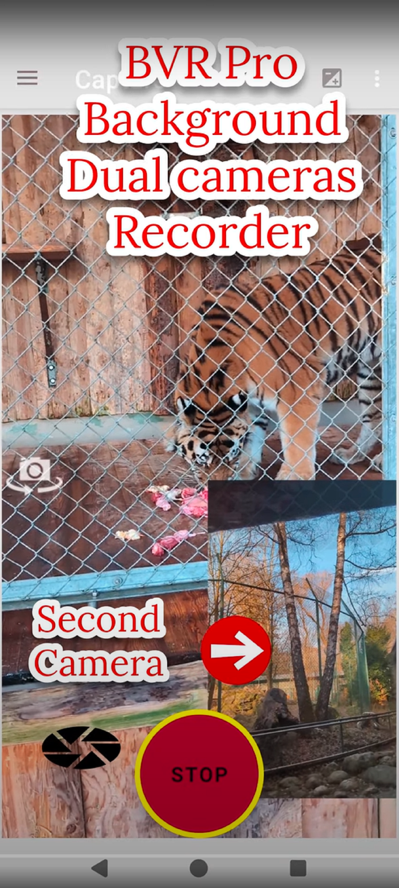 اسکرین شات 2 برنامه Background Video Recorder Pro