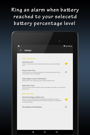 اسکرین شات 8 برنامه Battery Full Alarm