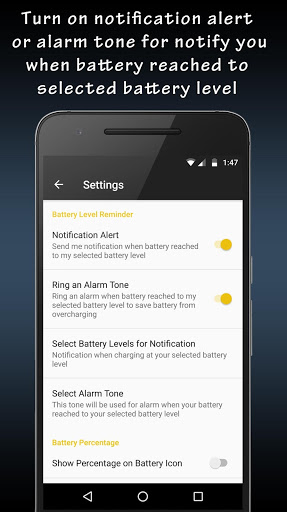 اسکرین شات 2 برنامه Battery Full Alarm