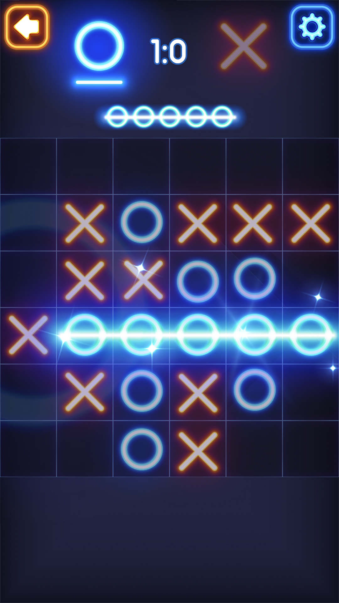 اسکرین شات 4 برنامه Tic Tac Toe Glow: 2 Players