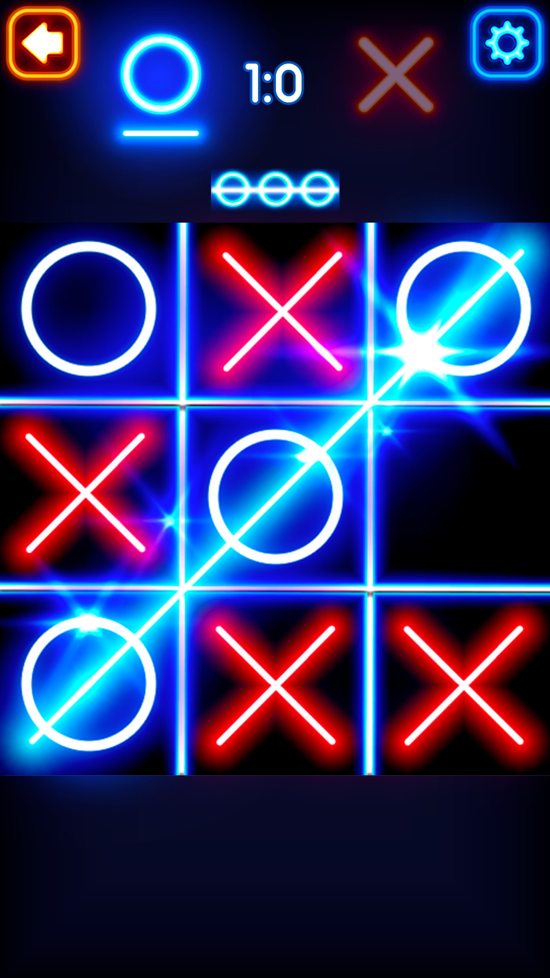 اسکرین شات 2 برنامه Tic Tac Toe Glow: 2 Players