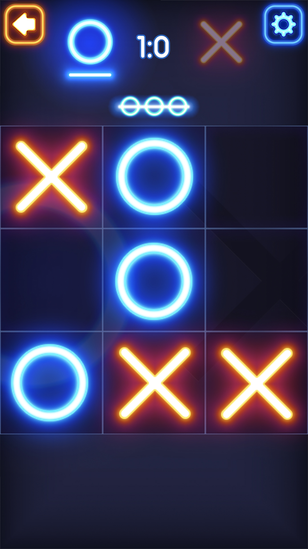 اسکرین شات 5 برنامه Tic Tac Toe Glow: 2 Players