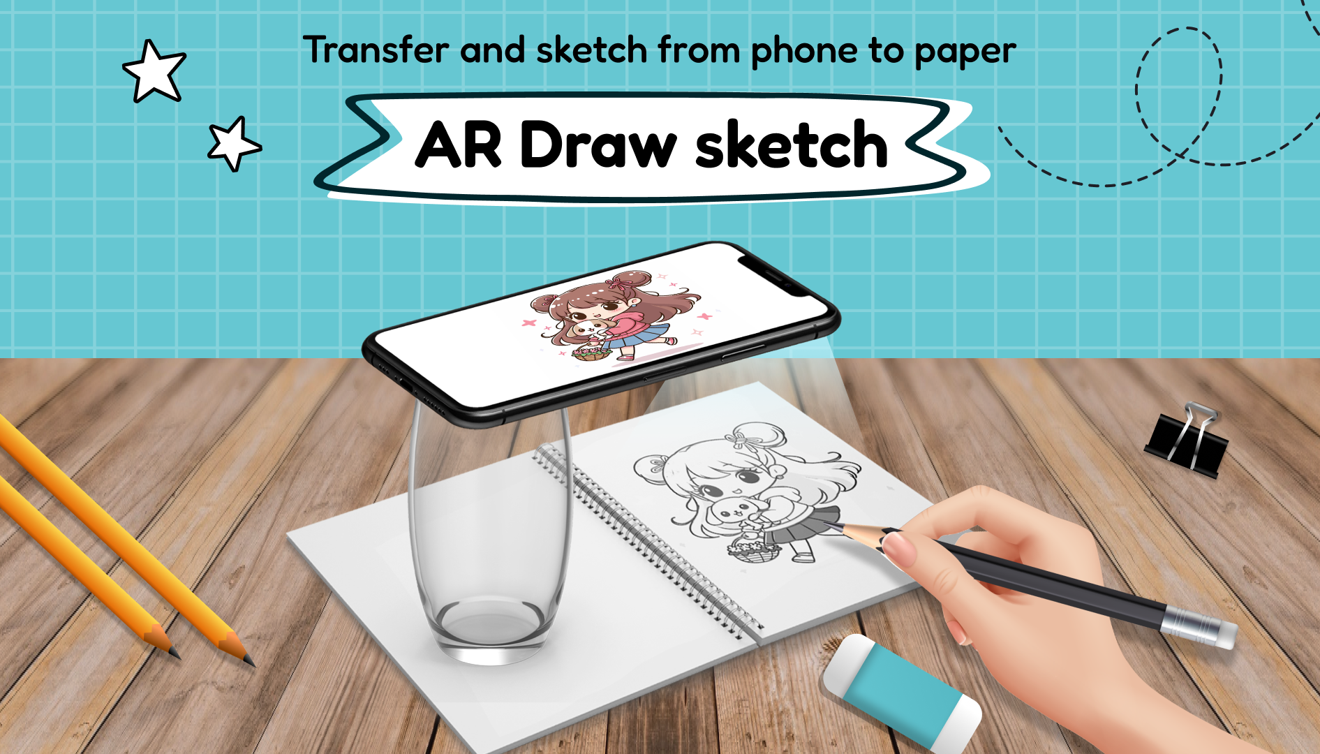 اسکرین شات 1 برنامه AR Draw Sketch: Trace & Draw