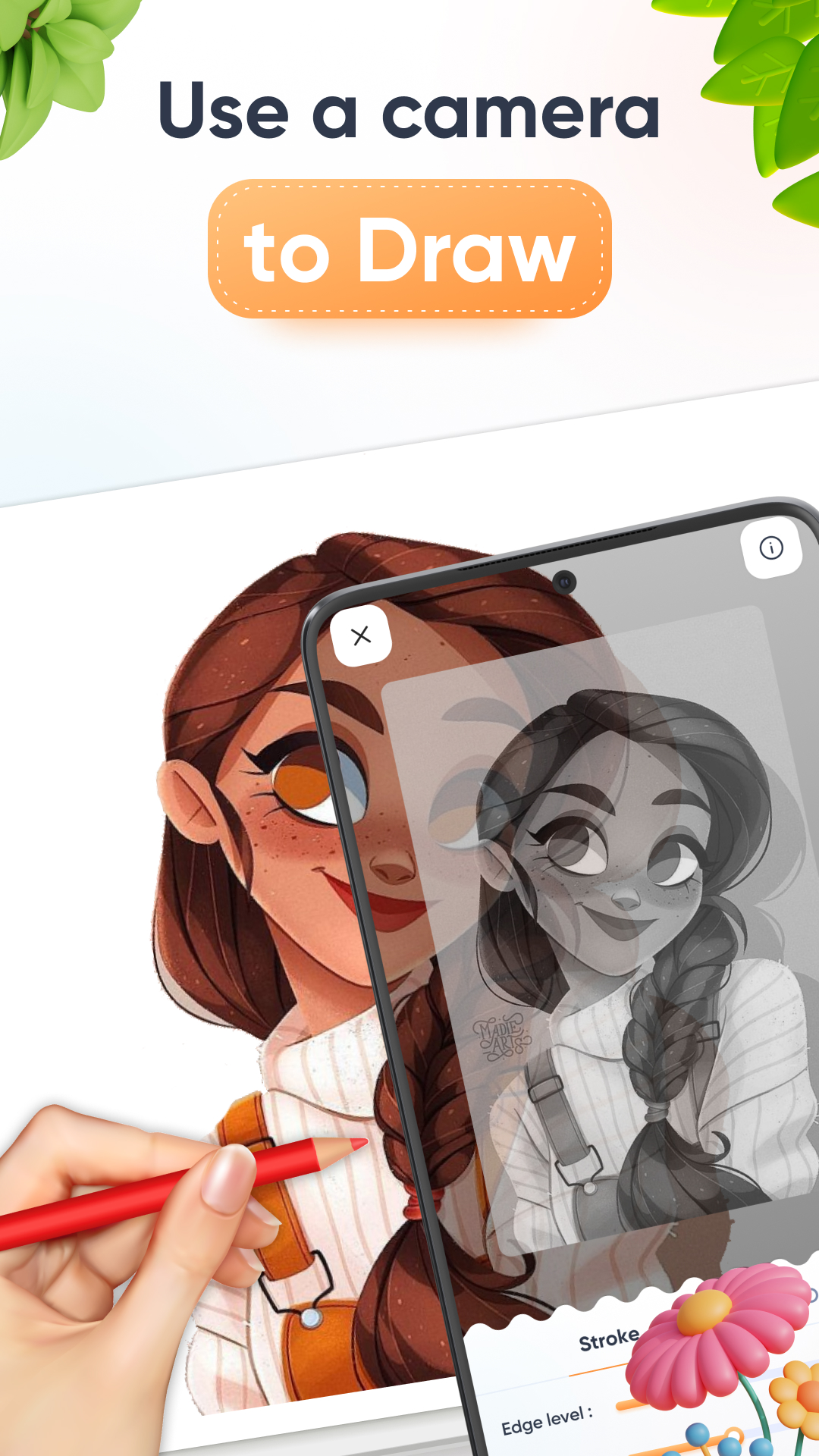 اسکرین شات 1 برنامه AR Draw Sketch: Paint & Trace